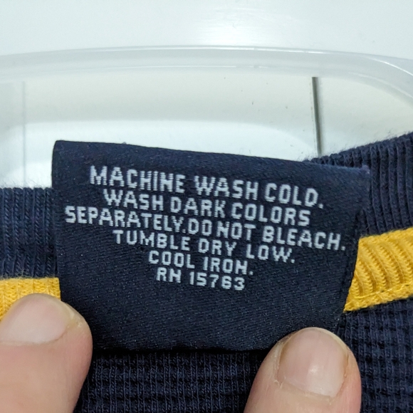 Polo Ralph Lauren sleepwear Men's Blue Long Sleeve Waffle Knit top - Size L - Picture 5 of 6